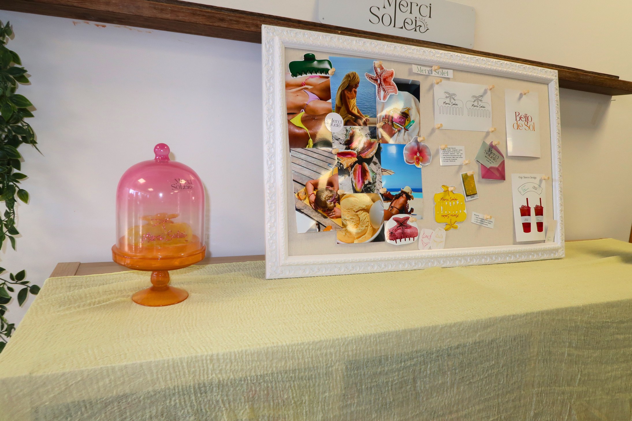Brand moodboard and display at Black Pearl